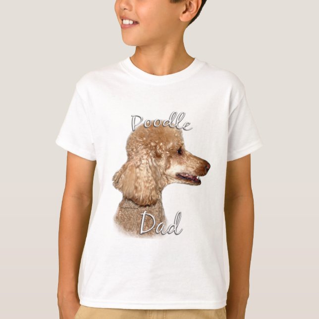 Pudel (aprikos) Pappa 2 T Shirt (Framsida)