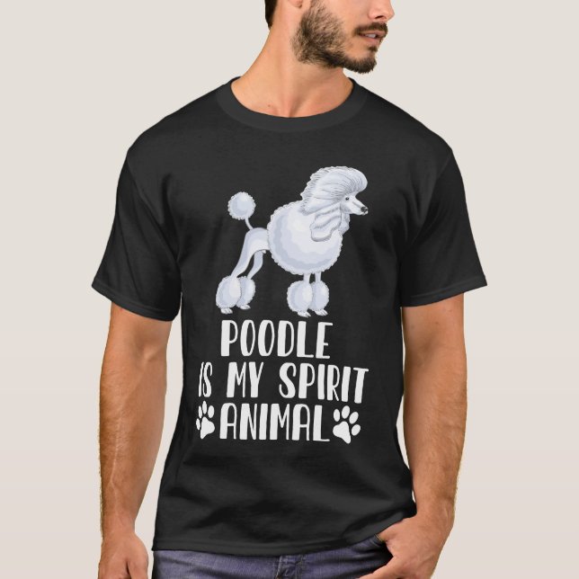 Pudel är mitt andrattdjur t shirt (Framsida)