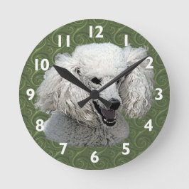 Pudel Art Wall Clock Rund Klocka