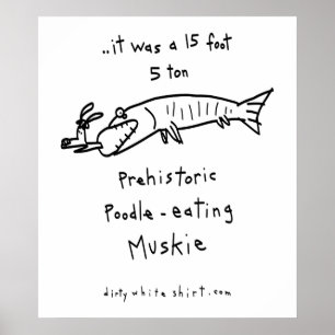 Pudel-Äta Muskie Poster