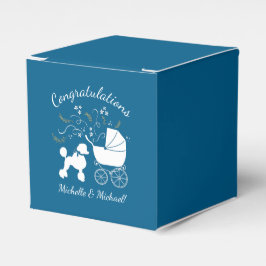 Pudel Baby Shower Blue Presentaskar