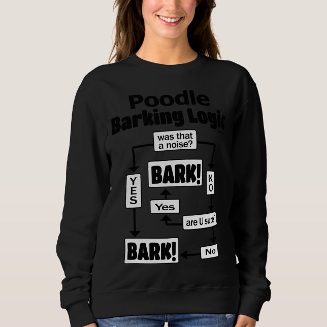 Pudel Barking Logic T Shirt (Framsida)
