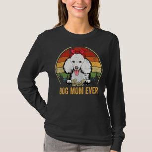 Pudel Bästa Hund Mamma någonsin Retro Mamma Mors d T Shirt