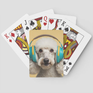 Pudel-beklädda hörlurar casinokort