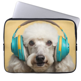 Pudel-beklädda hörlurar laptop fodral
