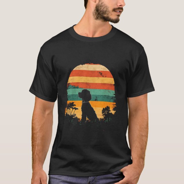Pudel Berg Vandring Camping T Shirt (Framsida)