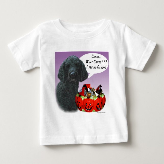 Pudel (blk) Halloween Candy T-shirt (Framsida)