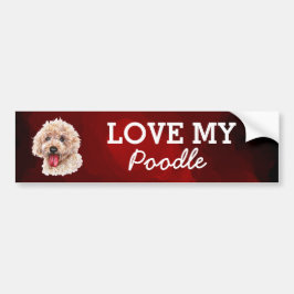 Pudel Bumper Sticker Bildekal