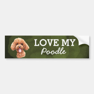 Pudel Bumper Sticker Bildekal