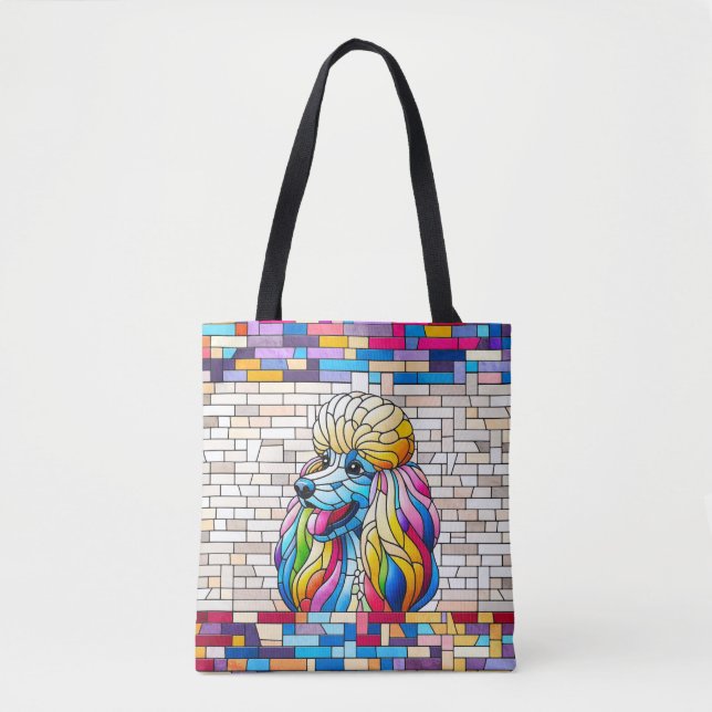 Pudel - Colorful Mosaic art Tygkasse (Framsida)