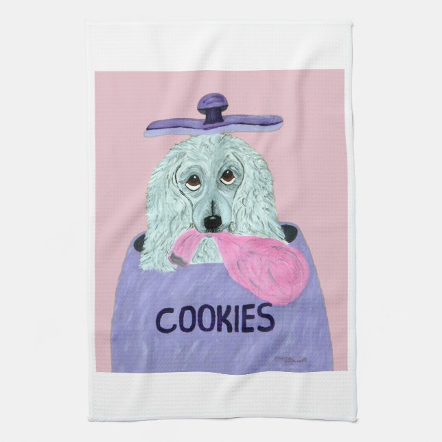 Pudel Cookie Tjuv  Kökshandduk (Vertikal)