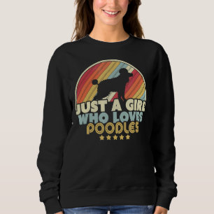 Pudel Design Retro bara en flicka som Kärlek Pudel T Shirt
