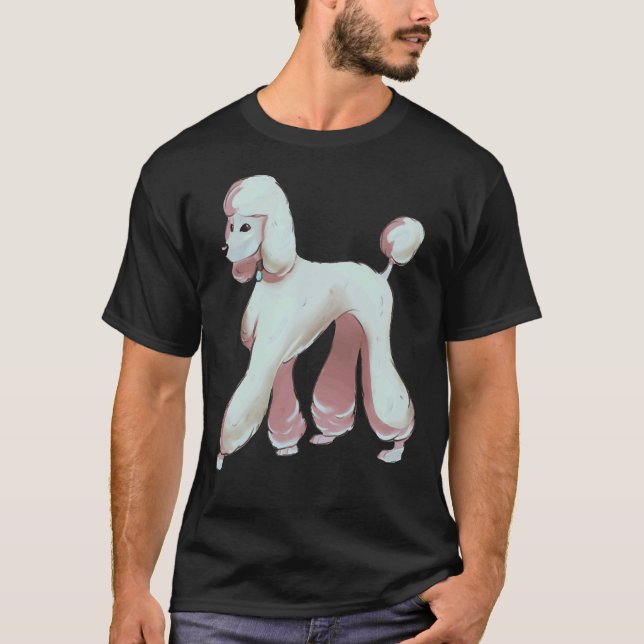 Pudel Design - vit T Shirt (Framsida)