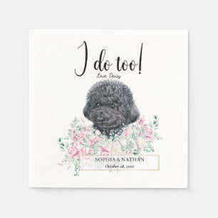 Pudel Doodle Hund Bröllop Cocktail Napkins Pappersservett