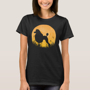 Pudel Easy Halloween Outfit Hund Animal Måne Costu T Shirt