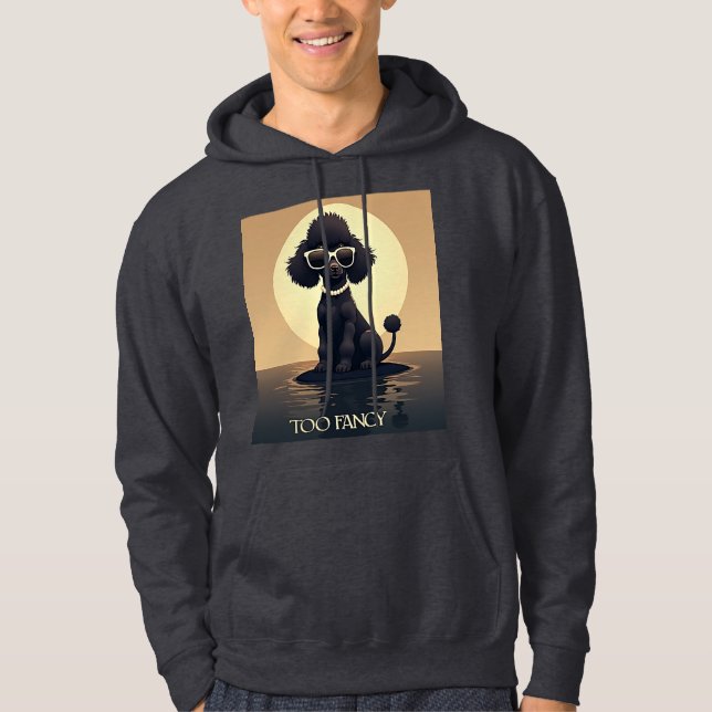 Pudel för fancy mode hund hoodie (Framsida)