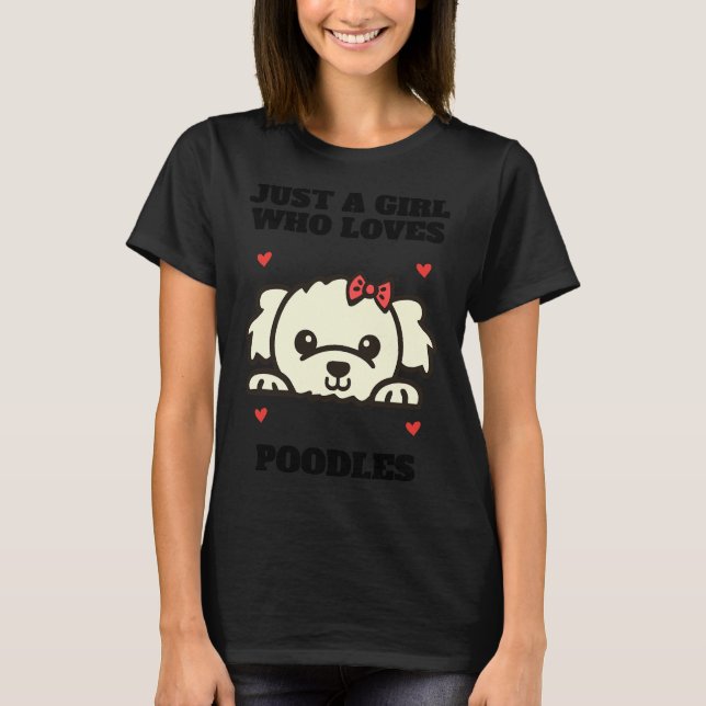 Pudel for Girl T Shirt (Framsida)