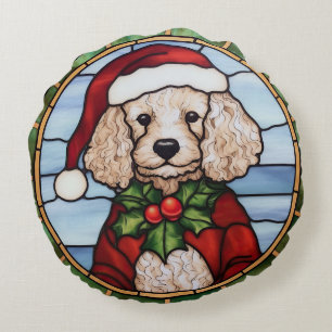 Pudel Glas-i-kors-stil Jul Rund Kudde