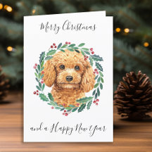 Pudel God jul Trendig Hund