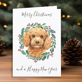 Pudel God jul Trendig Hund Helgkort