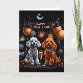 Pudel Gott nytt år Kort