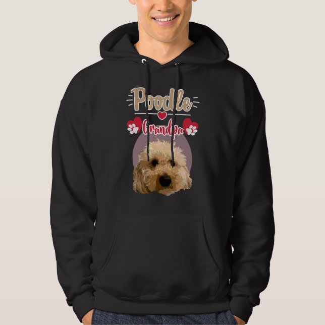 Pudel Grandpa Hoodie (Framsida)