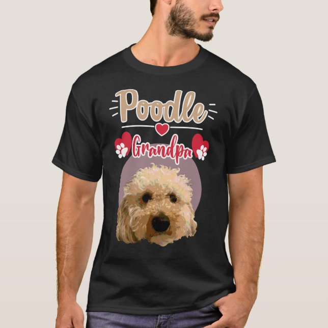 Pudel Grandpa T Shirt (Framsida)