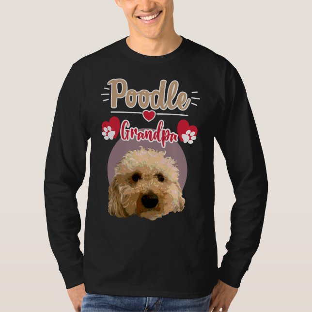 Pudel Grandpa T Shirt (Framsida)