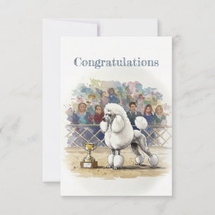 Pudel Grattis Note Card Tack Kort