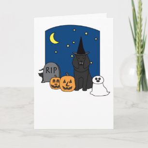 Pudel Halloween Kort