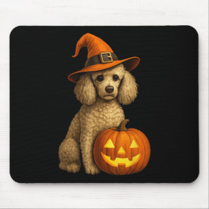Pudel Halloween Pumpkin Witch Hat Hund Art Family Musmatta