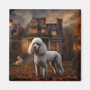 Pudel Halloween Scary Magnet