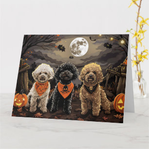 Pudel Halloween Spooky Kort