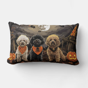 Pudel Halloween Spooky Lumbarkudde