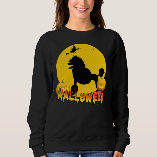 Pudel Halloween T Shirt (Framsida)