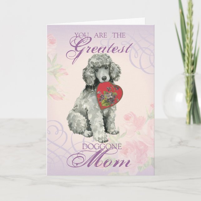 Pudel Heart Mamma Kort (Framsida)
