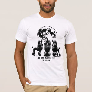 Pudel Howling Animal Lover Gift T Shirt