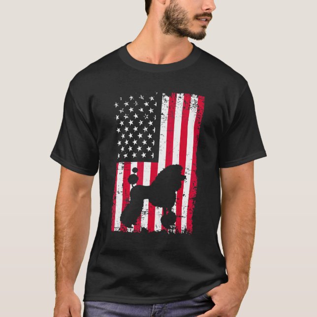 Pudel Hund 1 T Shirt (Framsida)