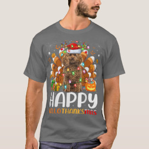 Pudel Hund älskare Halloween jul jul Lycklig Hallo T Shirt