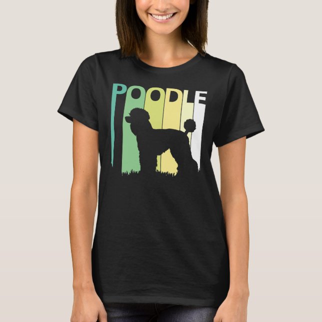 Pudel Hund aveln T Shirt (Framsida)