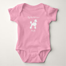 Pudel Hund Baby Shower Puppy Rosa Girl Girl