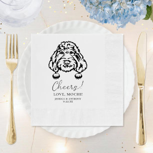 Pudel Hund Cheers Anpassningsbar Hund Napkins Pappersservett