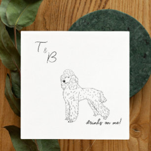 Pudel Hund Cocktail Napkins Pappersservett