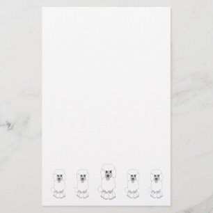 Pudel Hund Design Brevpapper