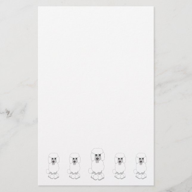 Pudel Hund Design Brevpapper (Framsida)