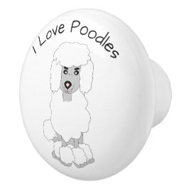 Pudel Hund Design Knopp