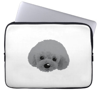 Pudel hund (grått) laptop fodral
