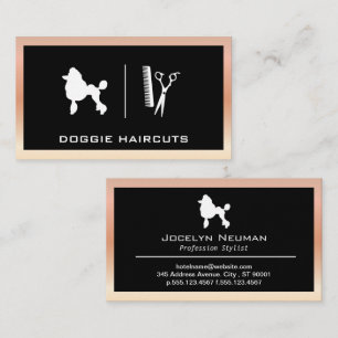 Pudel Hund Grooming-Affärskort Visitkort