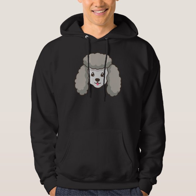 Pudel Hund Hoodie (Framsida)