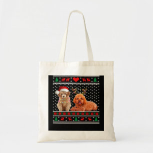 Pudel Hund Hund Light Ugly Sweater 30 Tygkasse